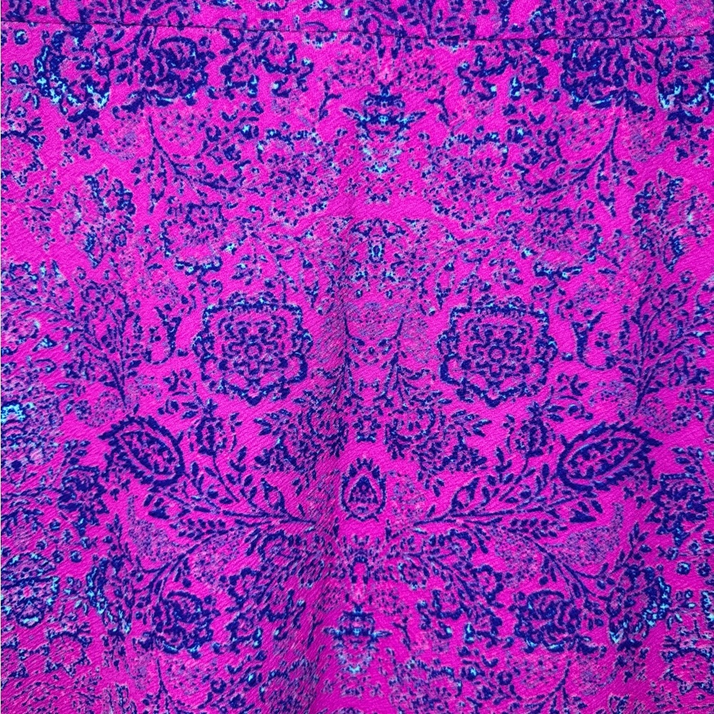 NEW LuLaRoe Cassie Skirt XL Fuchsia/Blue Floral - Picture 3 of 6